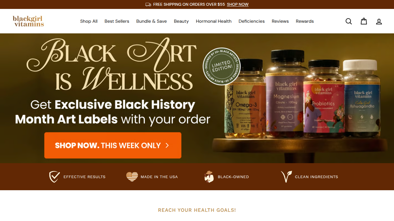 Black Girl Vitamins: Clean Ingredientes